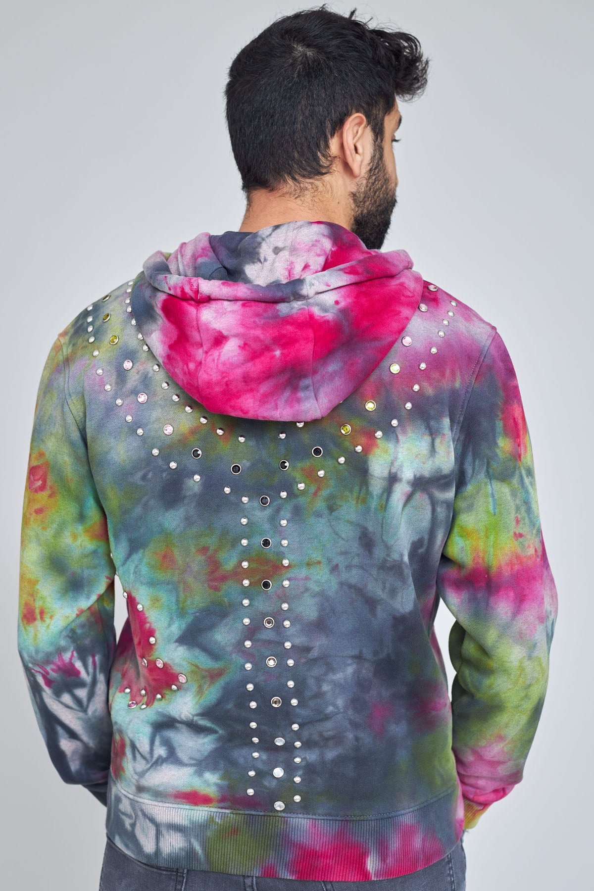Multi Colored Hand Dyed Zip Up Hoodie – Color Ambassador